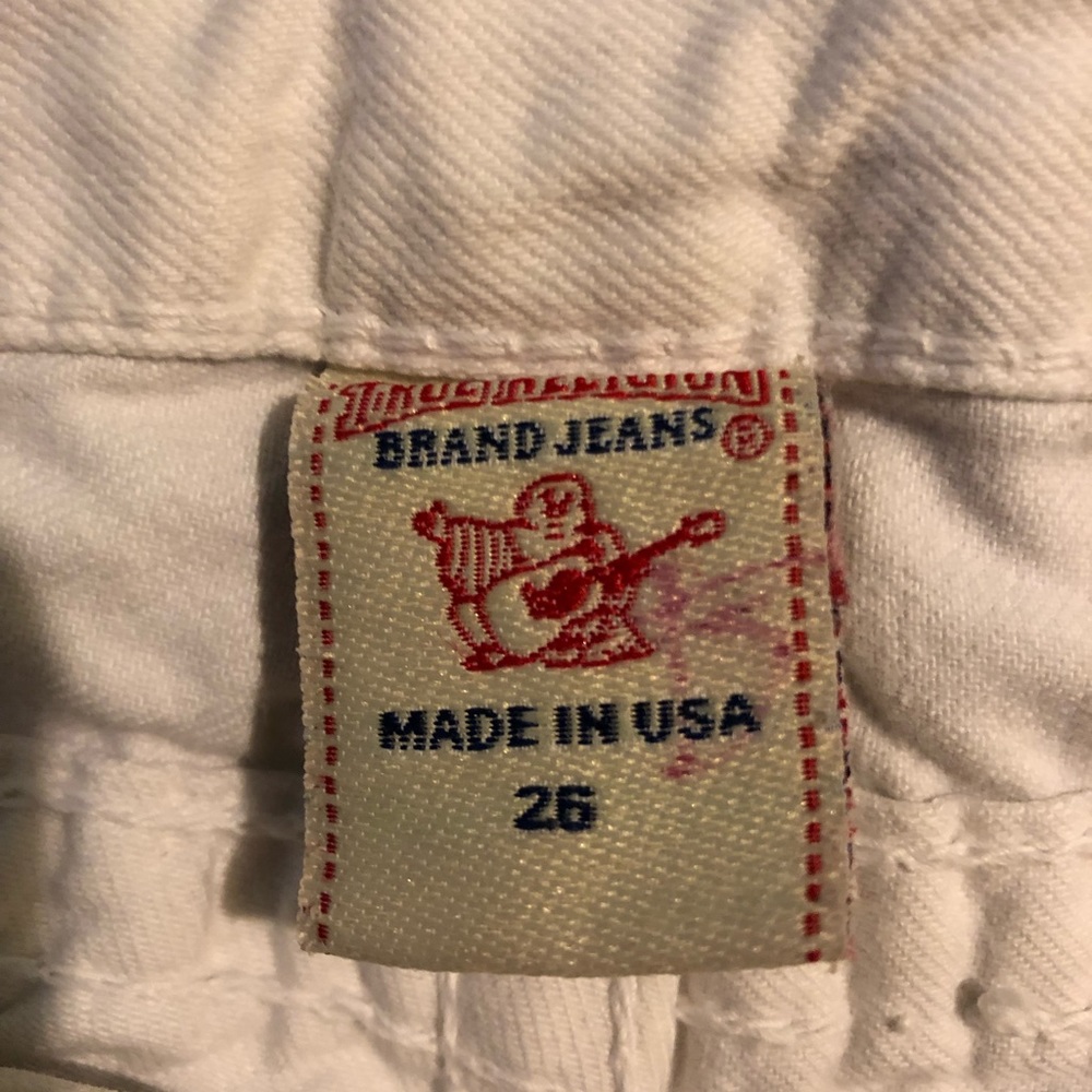 True religion white shorts used